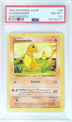 V1993: 1999: Charmander: 46/102: Shadowless: Game: PSA: 8.5: NM-MT+: 103769417